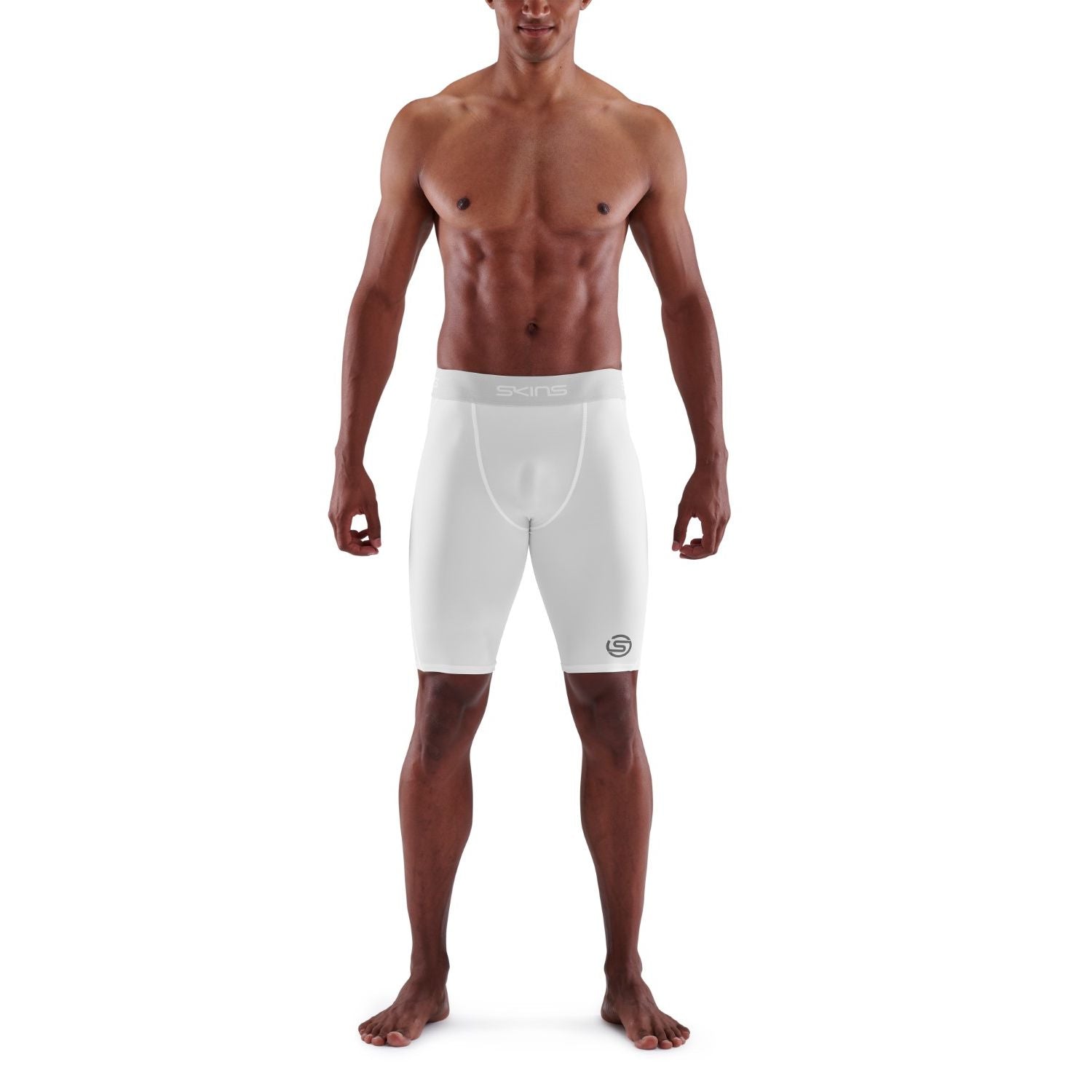 SKINS Men's Series-1 Half Tights - White - BRANDEX product image