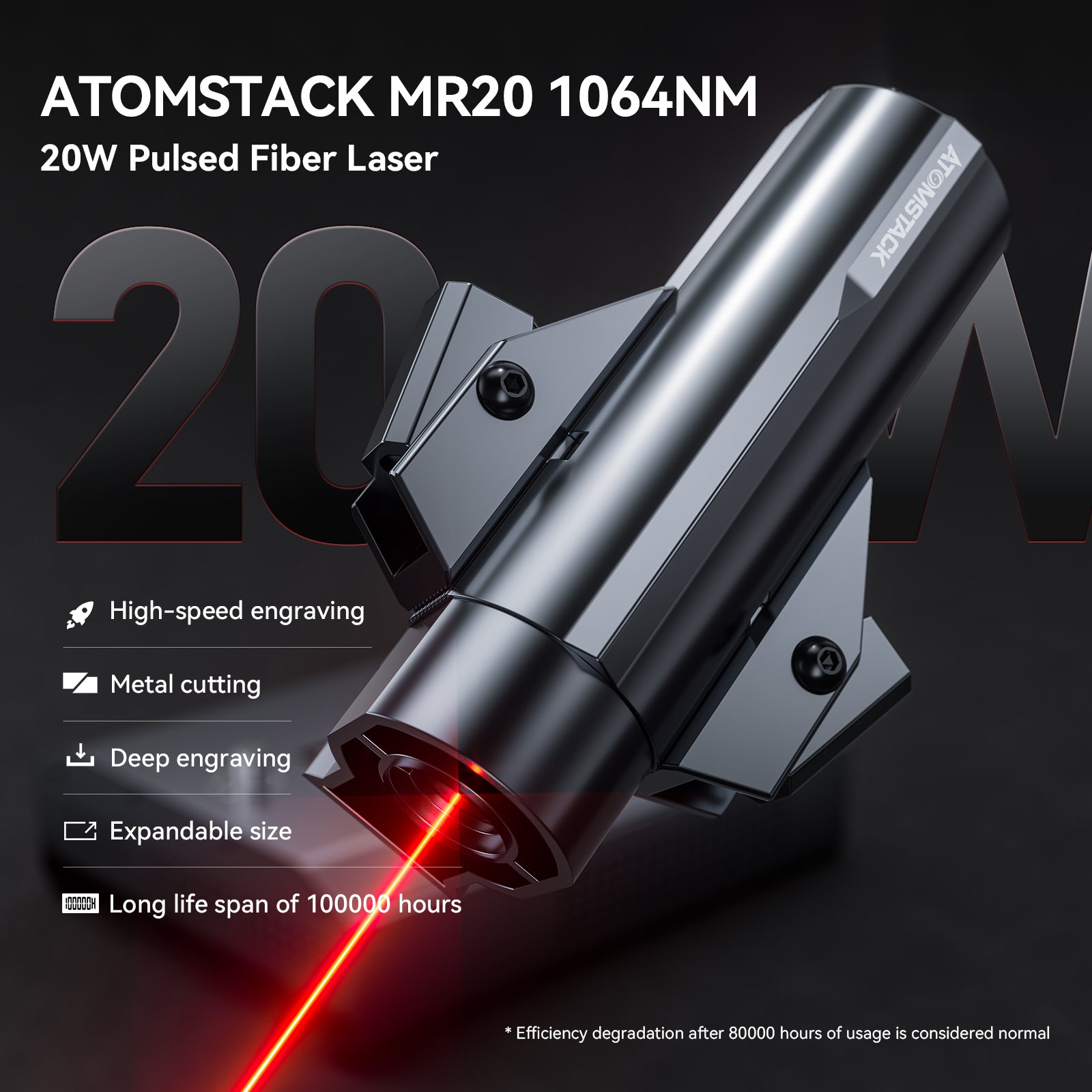 Atomstack MR20 1064nm Pulsed Fiber Laser Module