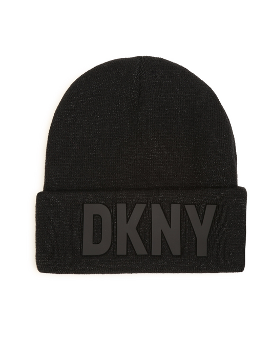 DKNY Plain cotton leggings girl black 