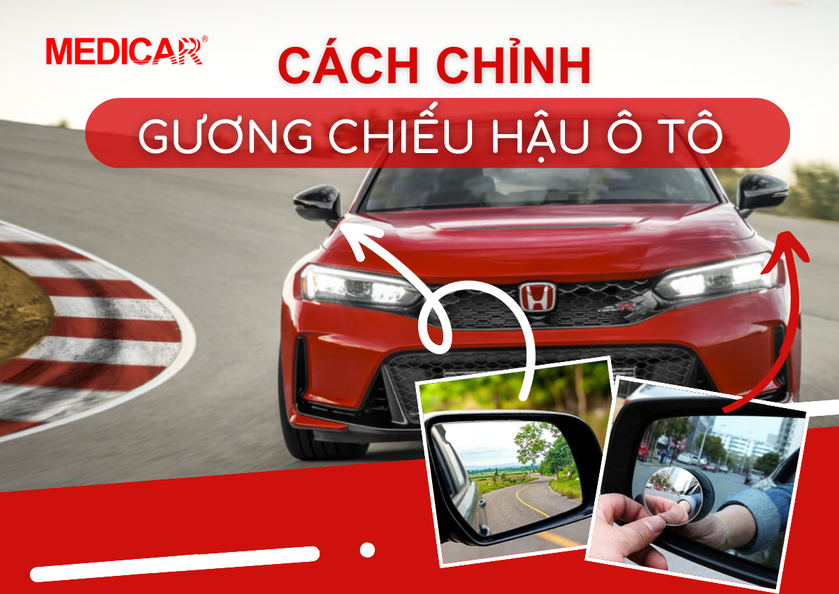 cách chỉnh gương chiếu hậu ô tô