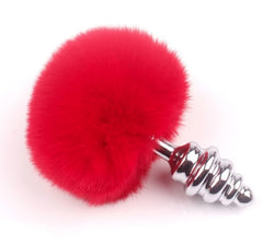 Stainless Steel Butt Plug With Fur Tail