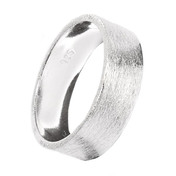 Bandring+gerade+7mm+breit+gebürstet+925+Sterling+Silber