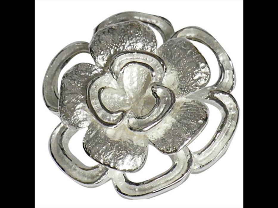 Silberring+Blume+rau+hell+oxidiert+glänzend+Ring+925er+Sterling+Silber+Damen+Designer+Schmuck