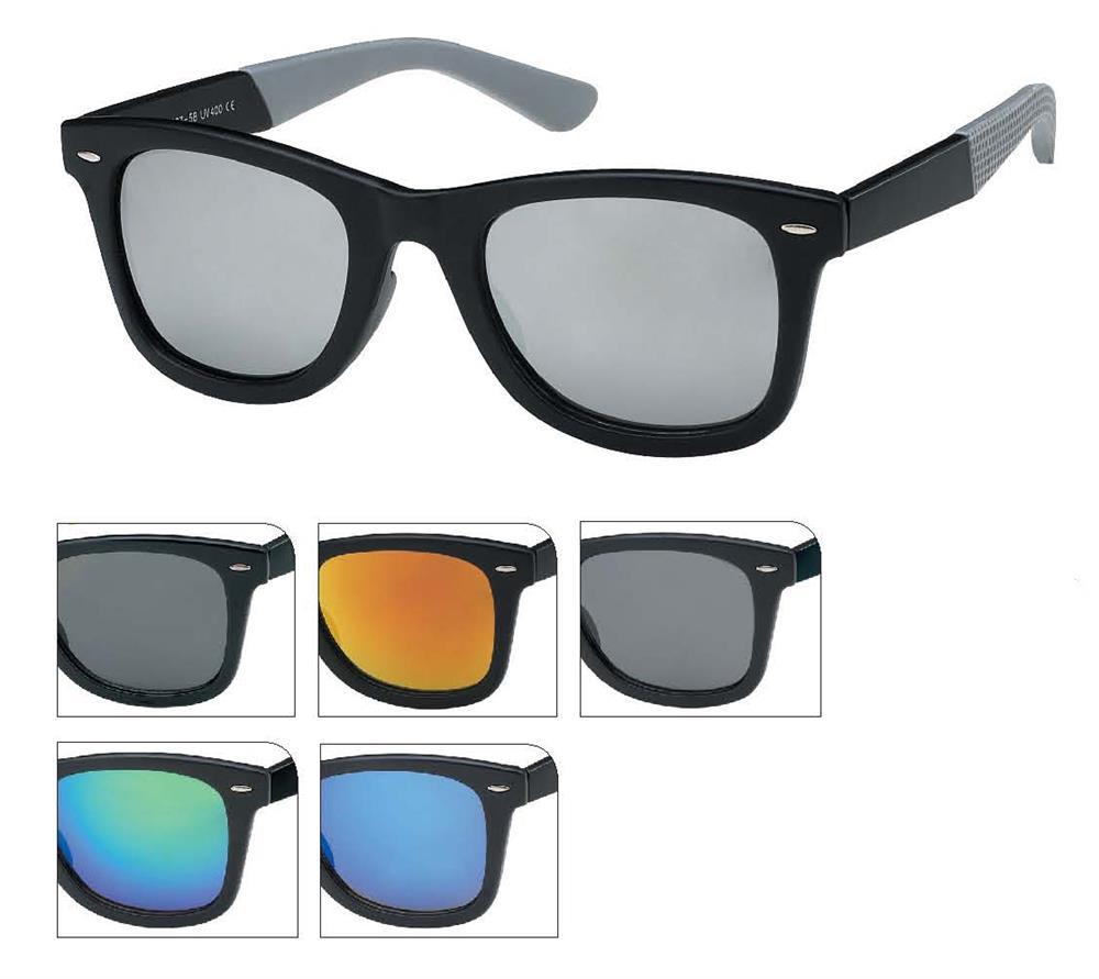 Sonnenbrille+Nerd+Bügel+Waben+bunt+Unisex+Brille+verspiegelt+getönt+400+UV