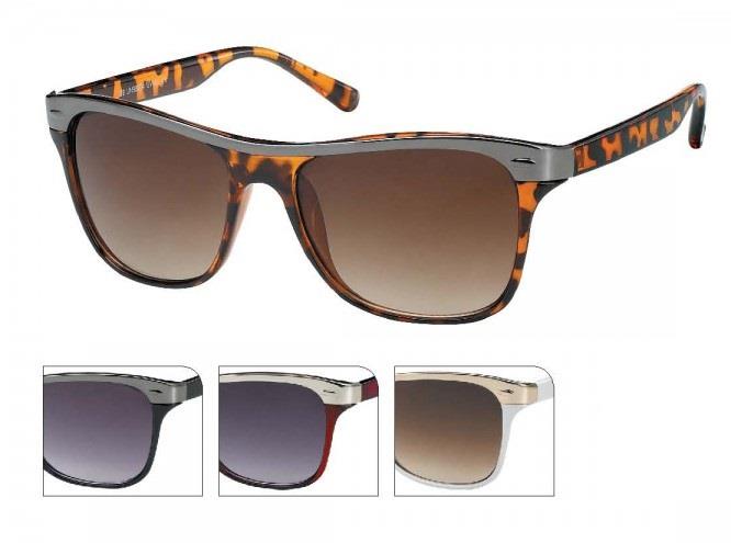 Sonnenbrille+Designer+Retro+Nerdbrille+Metallkante+Brille+getönt+400+UV+unisex