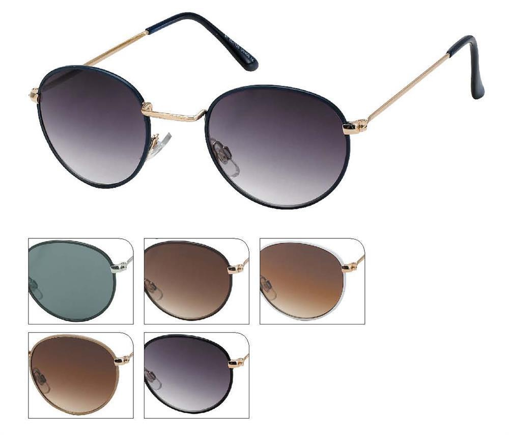 Sonnenbrille+kleine+Gläser+John+Lennon+Hippie+Brille+Metall+bunt+getönt+400+UV+unisex