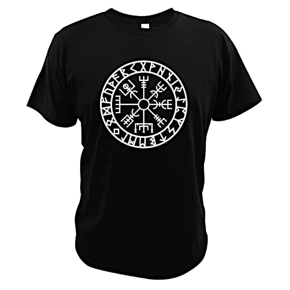 Viking+T-Shirt+Icelandic+Vegvisir+Kompass+Rune+Baumwolle