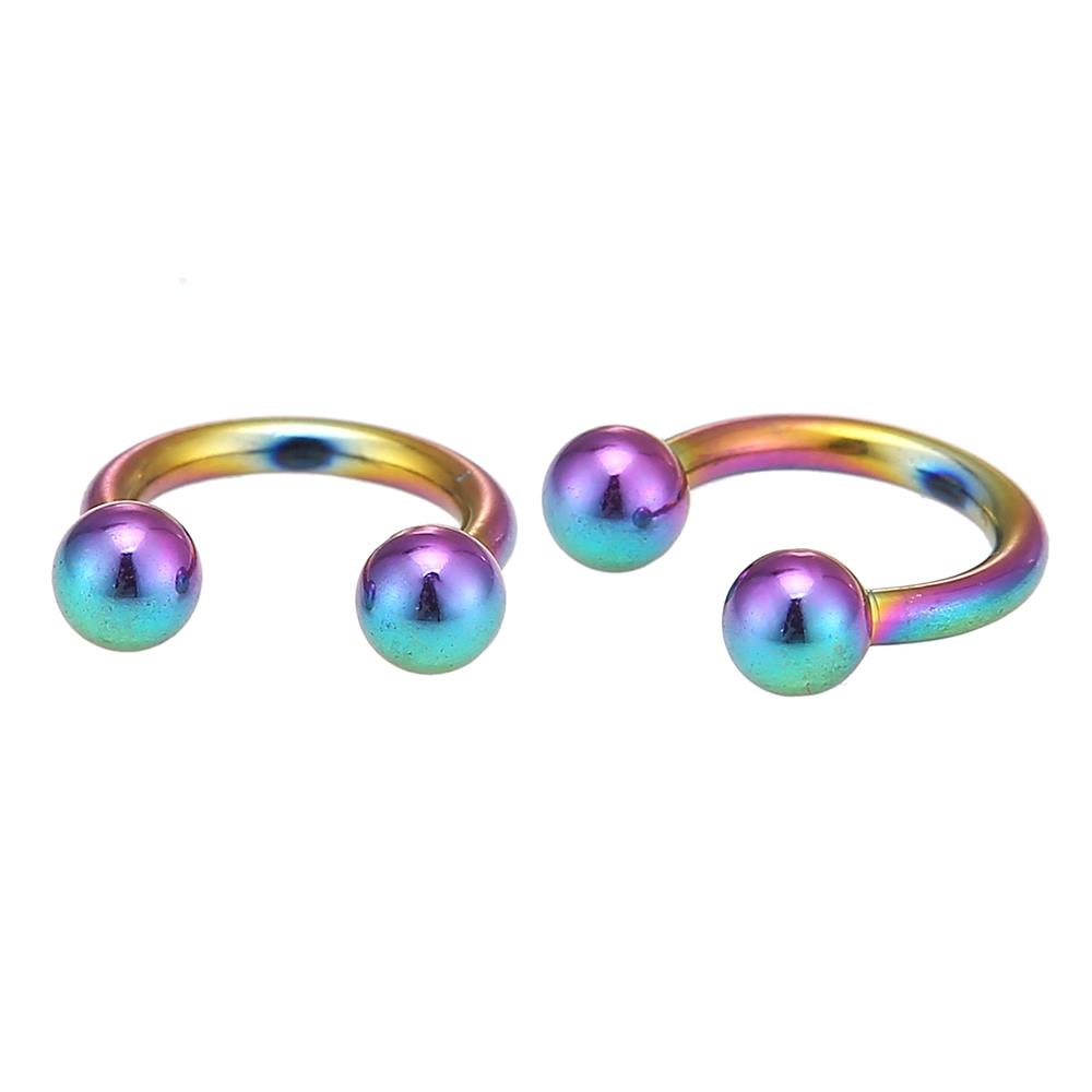 Piercing+Circular+Barbell+Hufeisen+mini+mit+kleinen+Kugeln+Regenbogen+Farben+aus+Edelstahl