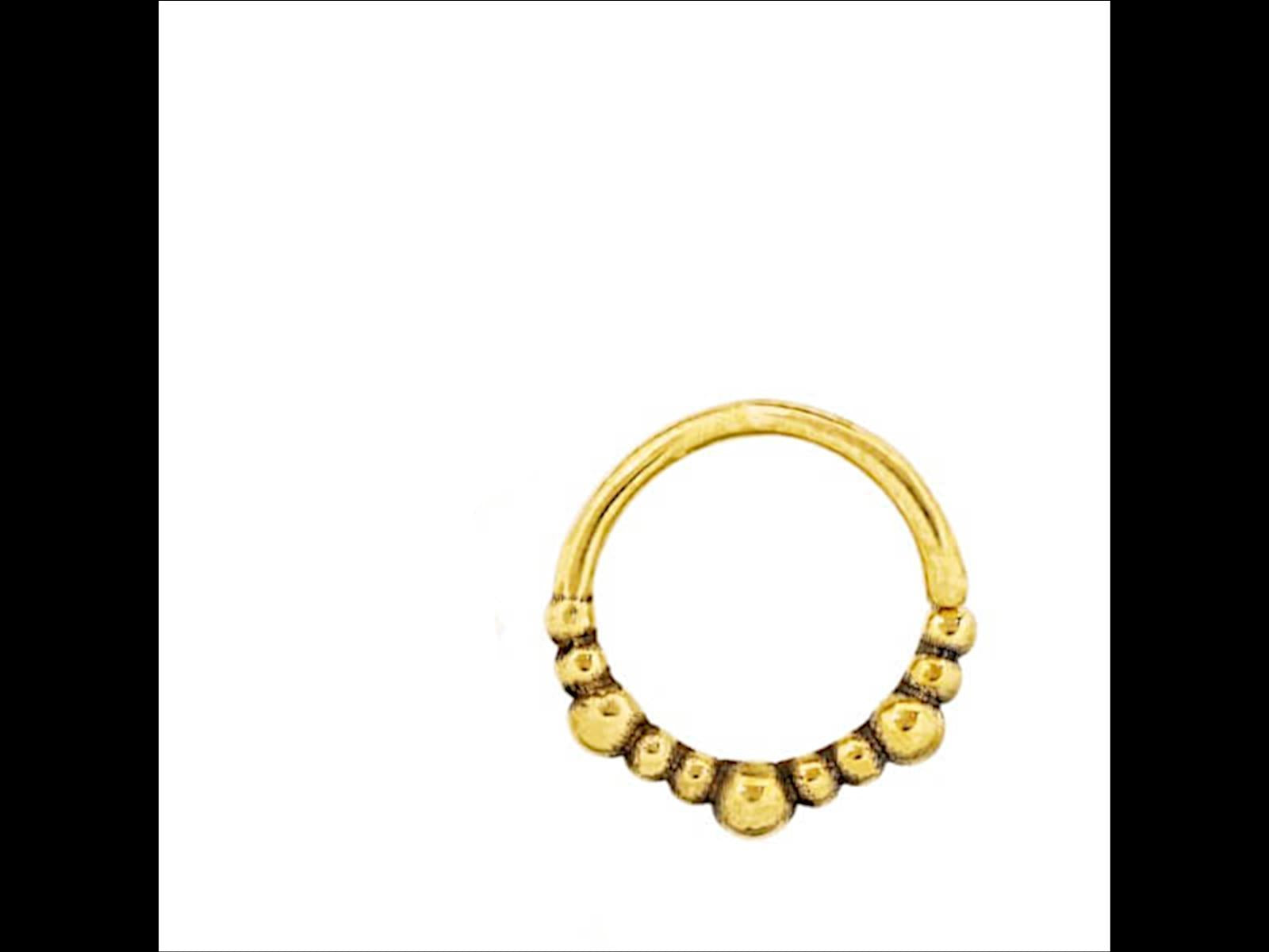 Universal+Piercing+Ring+Brass+Perlen+Kugeln+gold