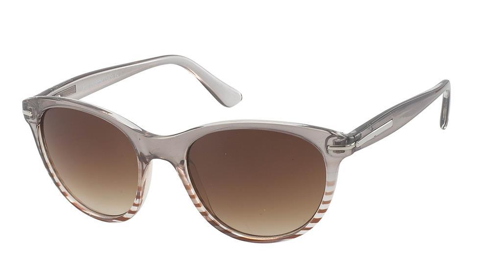 Sonnenbrille+Damen+Designer+Nerd+Brille+getönt+400UV+Streifen+Bügel+transparent