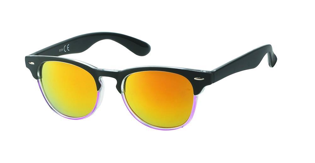 Sonnenbrille+schmal+Katzenauge+farbenfroh+Unisex+verspiegelt+400+UV+Nerd