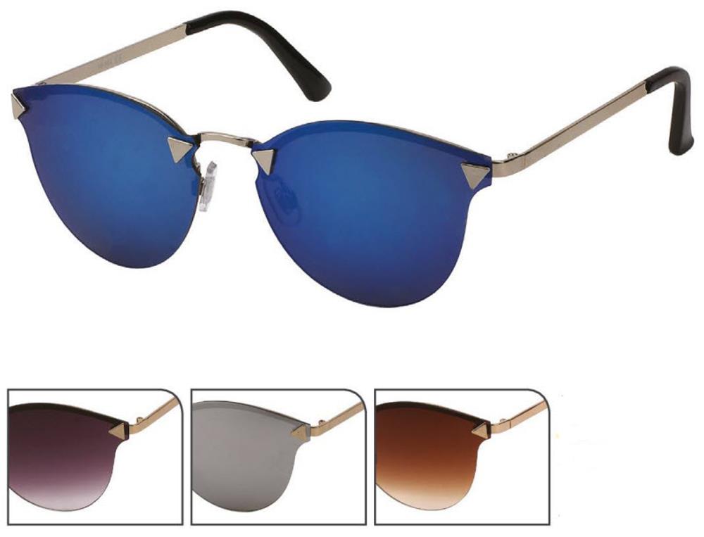 Sonnenbrille+Pilotenbrille+400+UV+Cateye+Dreiecke+frameless+Schlüssellochsteg