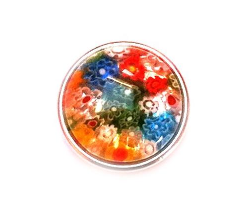 Chunks+Buttons+Druckknöpfe+Click+Button+für+Lederarmband+Chunk+Edelstahl+rund+Armband+Blumen+bunt+3D