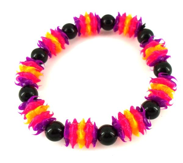 Stachel+Silikonarmbänder+Streifen+lila+orange+pink+abgeknickt+Armband+Silikon+Silikonarmband+unisex
