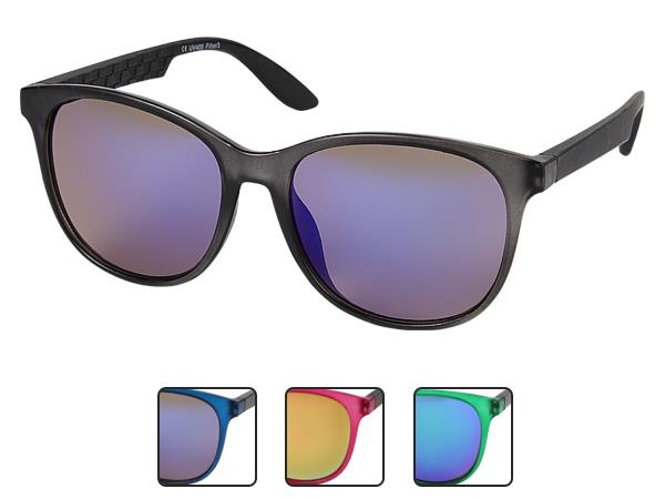 Sonnenbrille+Nerd+Brille+verspiegelt+Bügel+eckig+400+UV+grün+pink+blau