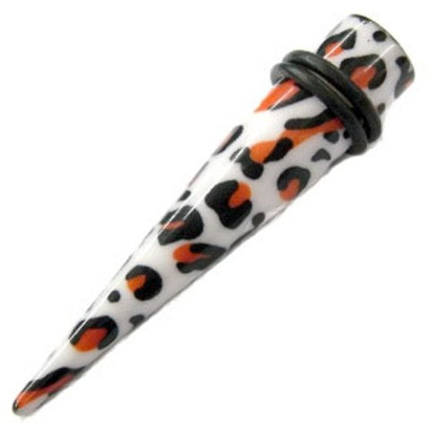 Leoparden+Piercing+Expander+Dehnungsstab+Straight+Dehnstab+Unisex+Ohrschmuck+Tunnel+Plug+orange