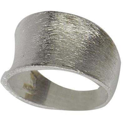 Silberring+gebürstet+gewölbt+breit+Ring+925er+Sterling+Silber+Unisex+Schmuck+Ringe
