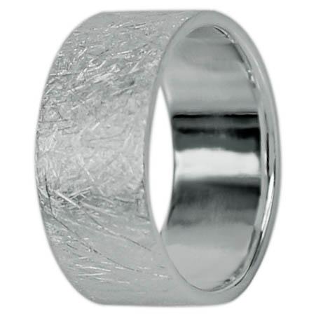 Bandring+gerade+9mm+breit+gebürstet+925+Sterling+Silber