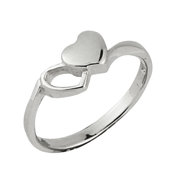 Silberring+Doppelherz+zwei+Herzen+925er+Sterling+Silber+Designer+Ringe+Schmuck