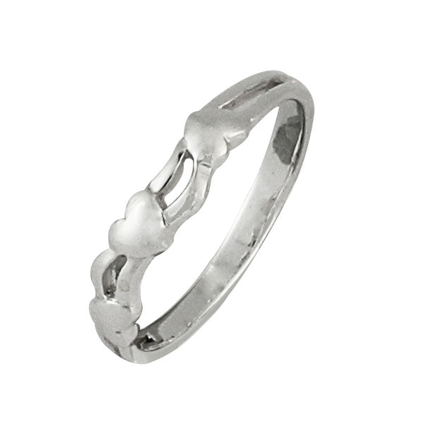 Silberring+Band+drei+Herzen+925er+Sterling+Silber+Designer+Ringe+Schmuck