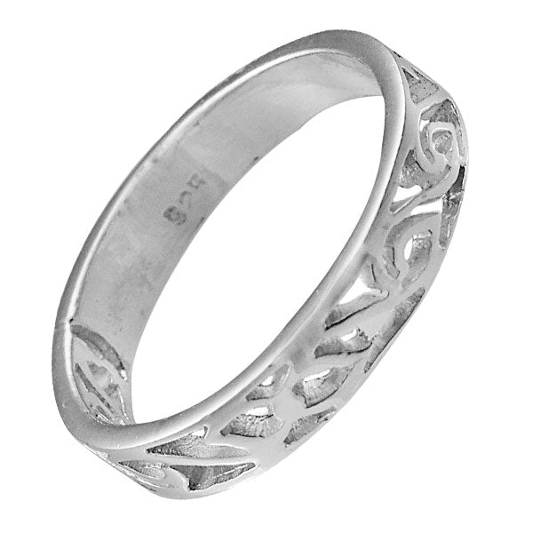 Silberring+Bandring+Schnörkel+4+mm+925er+Sterling+Silber+Designer+Ringe+Schmuck