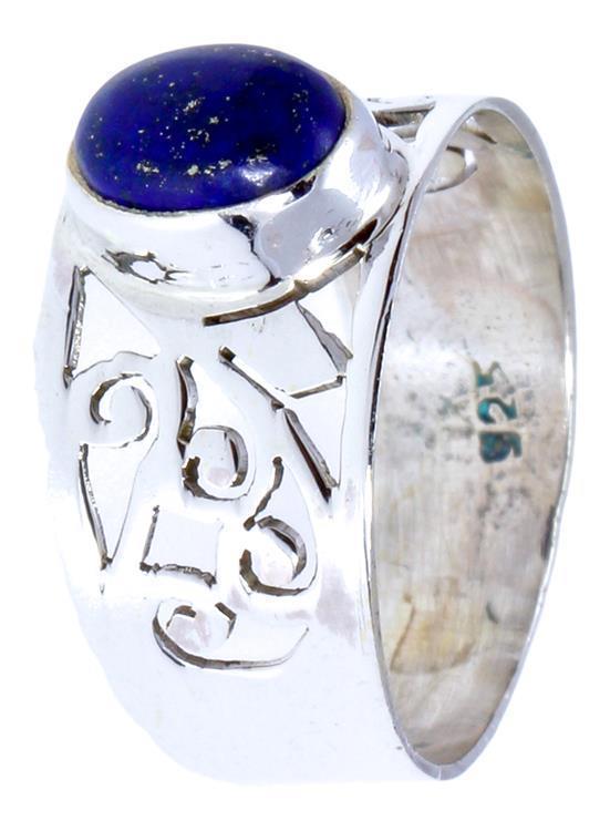 Silberringe+Lapis+breit+Ornamente+Raute+Spirale+925er+Sterling+Silber+Ringe+Schmuck