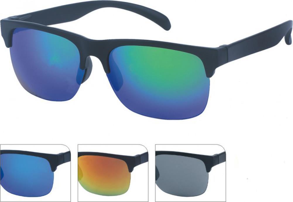 Sonnenbrille+Herren+verspiegelt+400+UV+breit+Unterseite+frameless+bunt