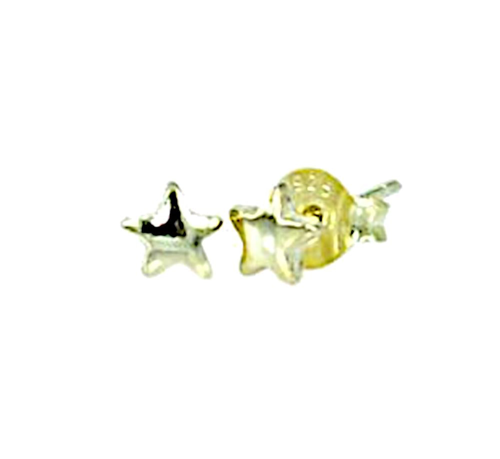 Ohrstecker+vergoldet+Stern+925er+Sterling+Silber+Silberohrstecker+gold+Ohrringe