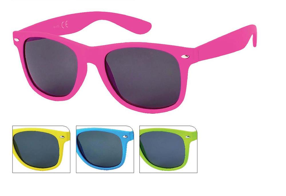 Sonnenbrille+einfarbig+knallig+Unisex+Nerd+Brille+dunkel+getönt+400+UV