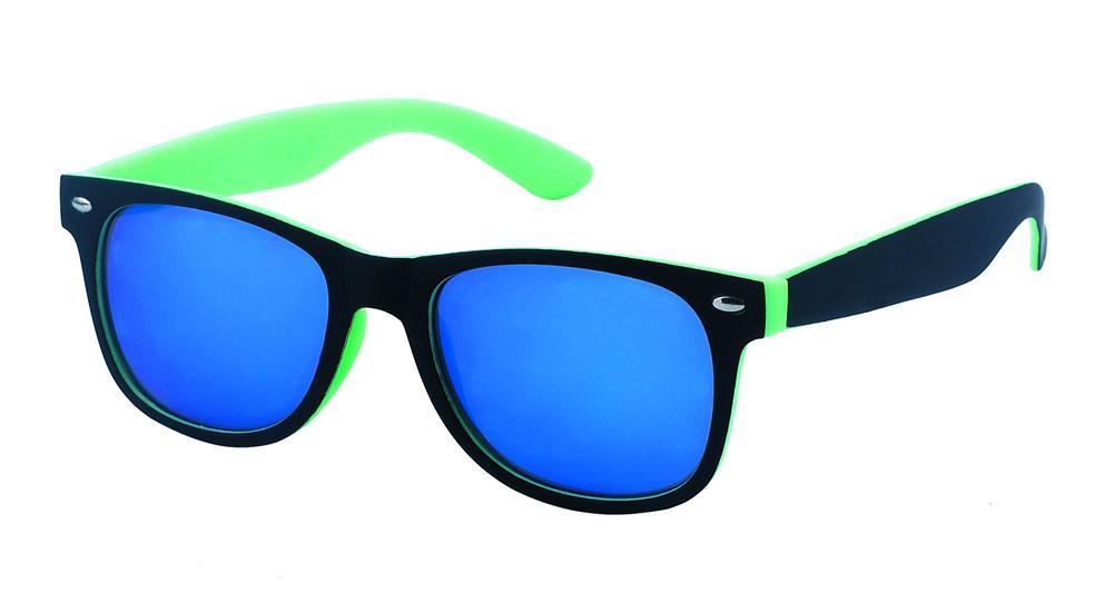 Sonnenbrille+Nerdbrille+verspiegelt+400UV+außen+schwarz+innen+farbig