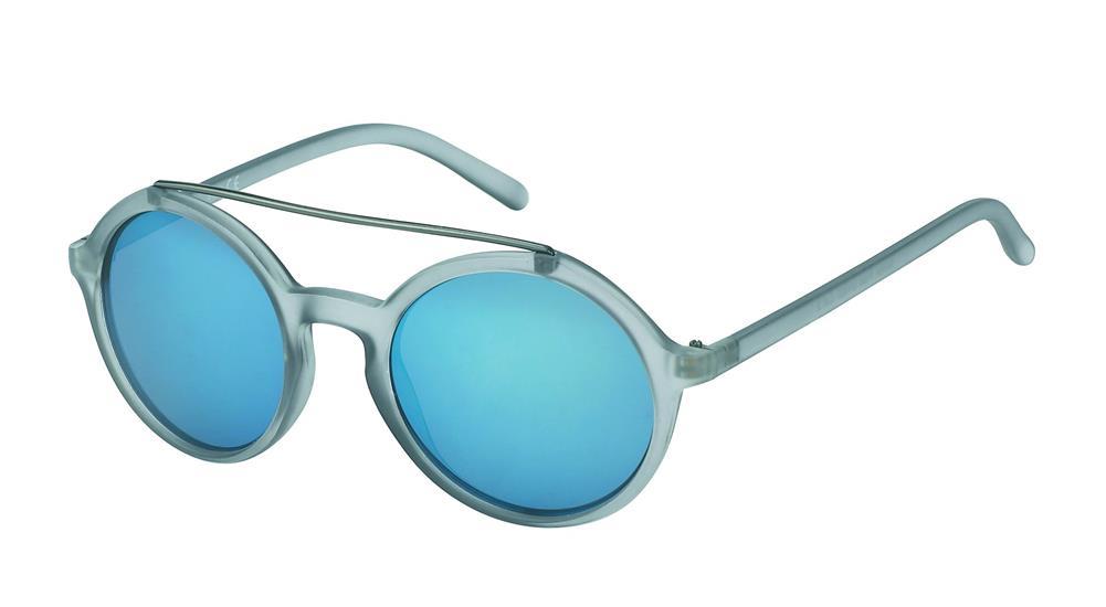 Sonnenbrille+rund+Gläser+Oberkante+Metall+Flat+Top+Vintage+John+Lennon+400UV+getönt+verspiegelt