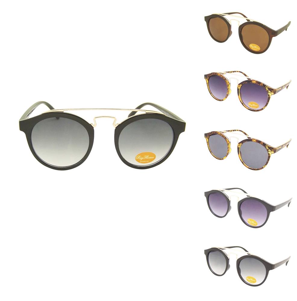 Sonnenbrille+rund+Vintage+400UV+Metalldoppelsteg+golden+John+Lennon+Style