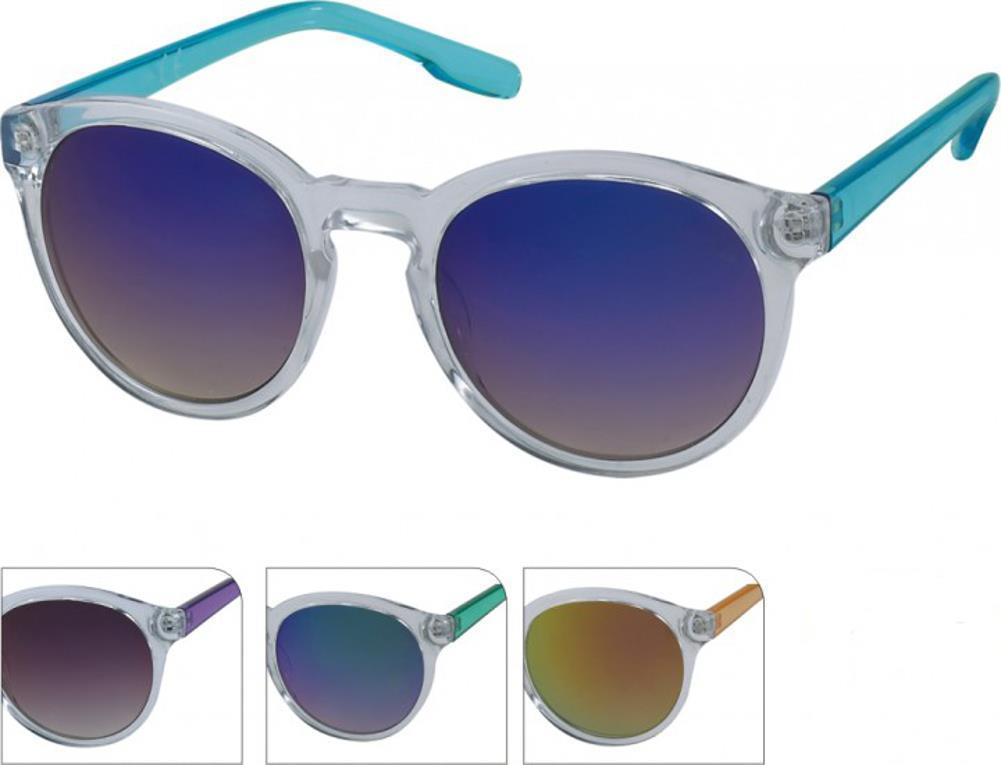 Sonnenbrille+rund+John+Lennon+transparent+400UV+Schlüssellochsteg+Retro+verspiegelt