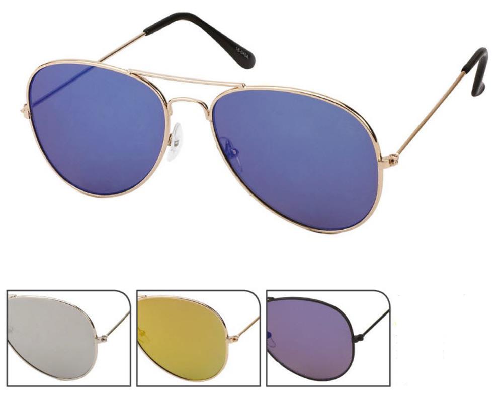 Sonnenbrille+Piloten+Retro+Stil+400+UV+Metallbügel+verspiegelt+pink+blau+silber