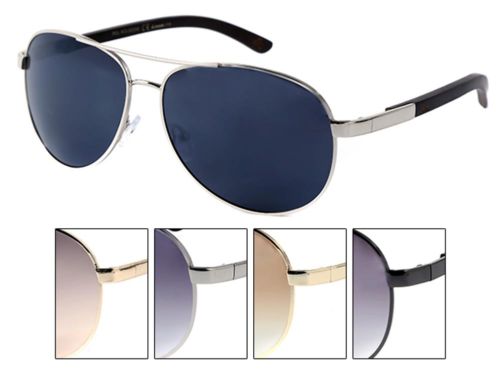 LOOX+Sonnenbrille+Pilotenbrille+400UV+getönt+Bambusholz+schmal+rot-+Modell+Macao