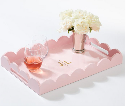 Scalloped Lacquered Tray