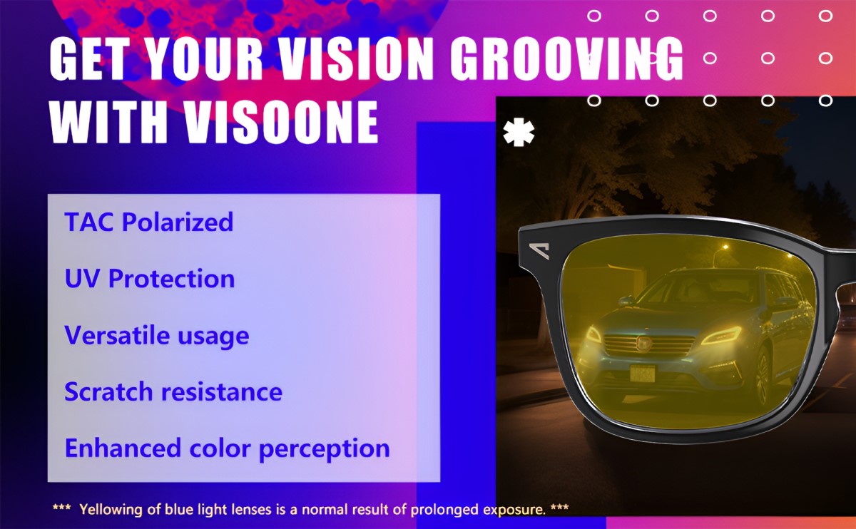 Polarized Night Vision Anti Glare Driving Glasses Yellow Lens for Women Men Description-Feature_3