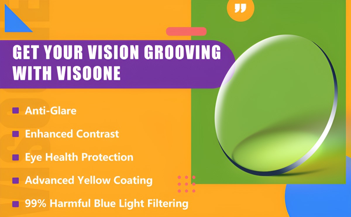 VisoOne Fashionable Square Blue Light Glasses Men Women 52mm Description-Feature_2