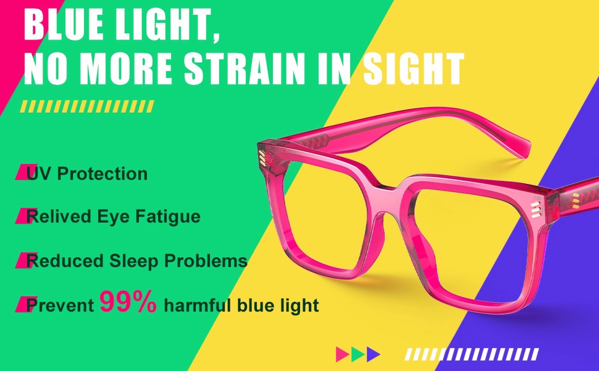 Cougar Square Anti Glare Blue Light Blocking Glasses Description-Feature_1