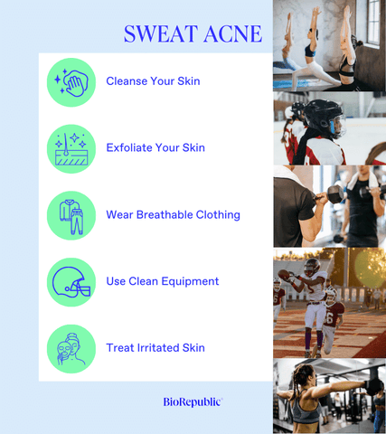 Sweat acne infographic