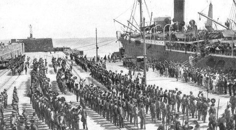 Llegada de la Legión a Melilla en 1921