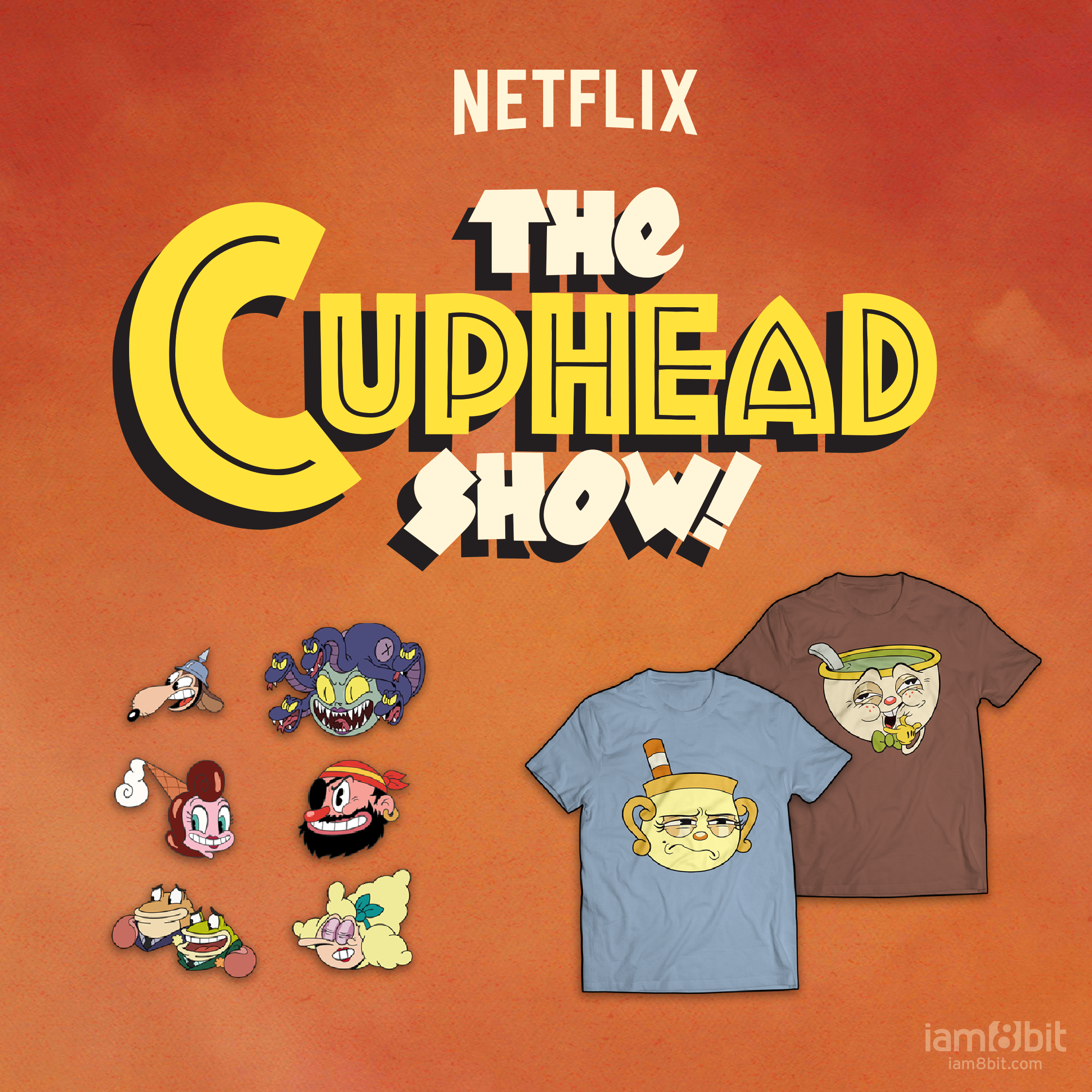 iam8bit  The Cuphead Show! Premium Enemy Pins - iam8bit