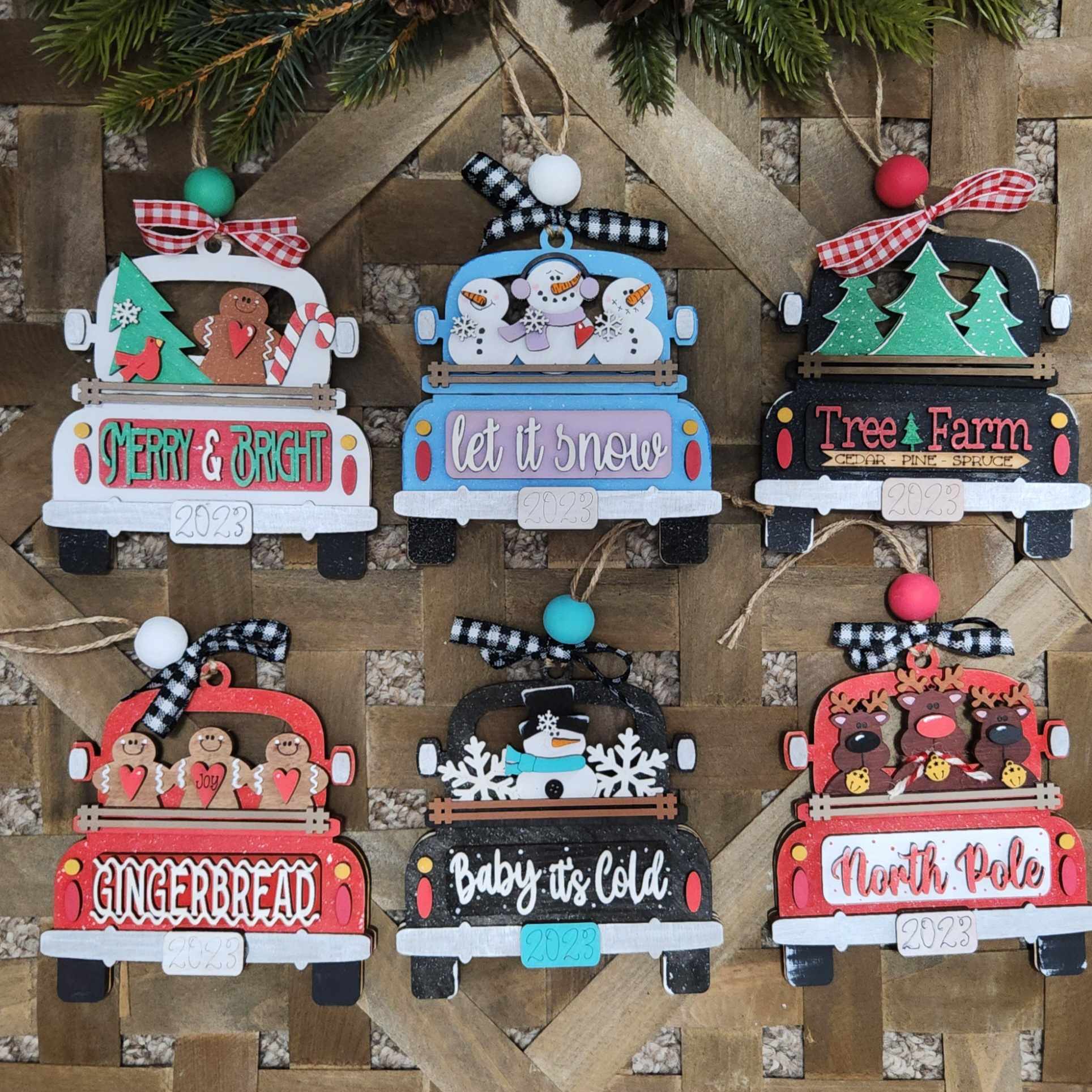 Farmtruck gift card holders: 3D Ornaments A5609N