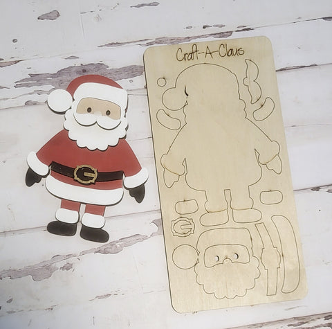 Holiday Craft Kit DIY | 3D Reindeer Stable Foam House, Happy Holidays Dated Picture Frame Magnet & Santa Stop Here Doorknob Hanger | Christmas Kids