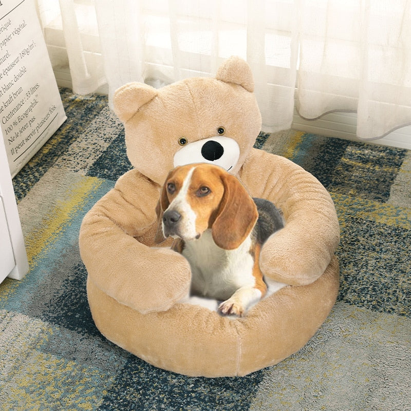 stuffed animal dog bed