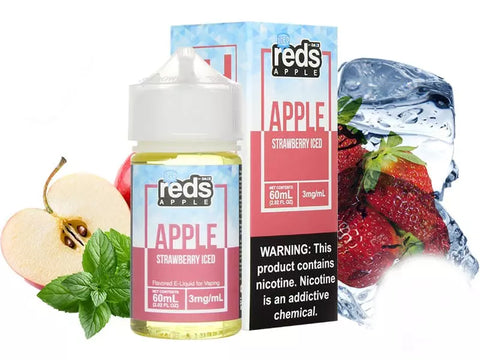 7 DAZE - ICED REDS APPLE STRAWBERRY 60ML ( 3 , 6 , 12 mg)