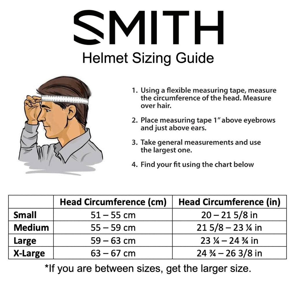 smith mainline size chart