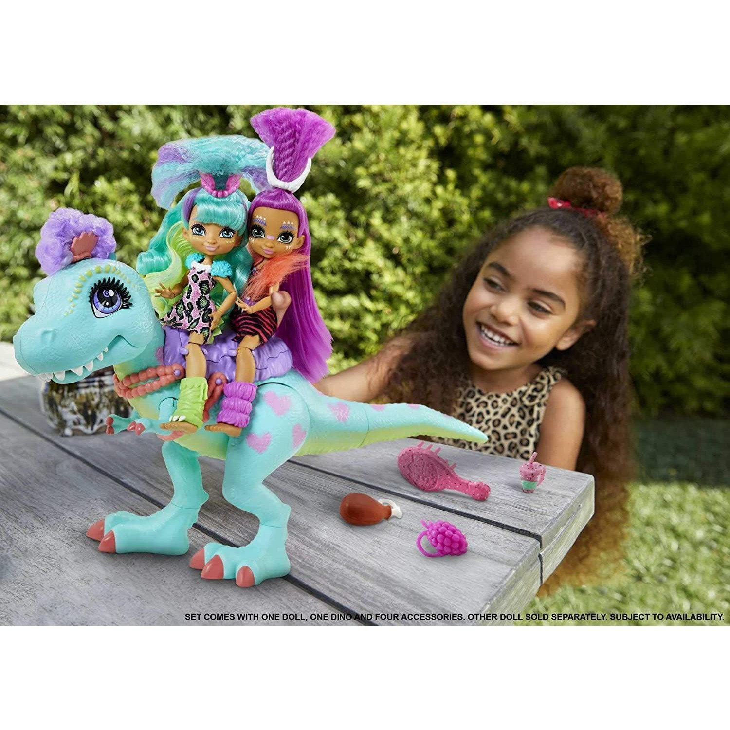 Cave Club Rockelle Doll and Tyrasaurus Dinosaur Pal Playset with Acces ...