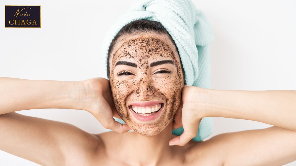 gesichtsmaske chaga pilz exfoliator mask DIY