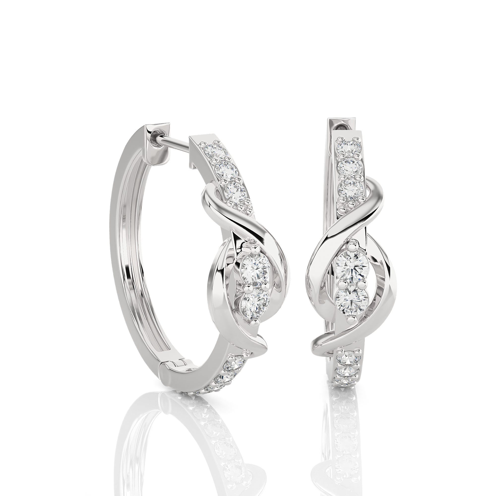 Alyssa Pretty Diamond Hoop Earrings| The Hoop Collection| CaratLane
